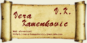 Vera Kamenković vizit kartica
